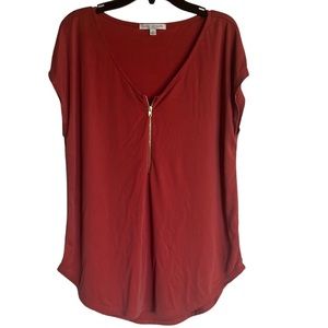 Green Envelope - Womens Size Large Shirt with Gold Zipper